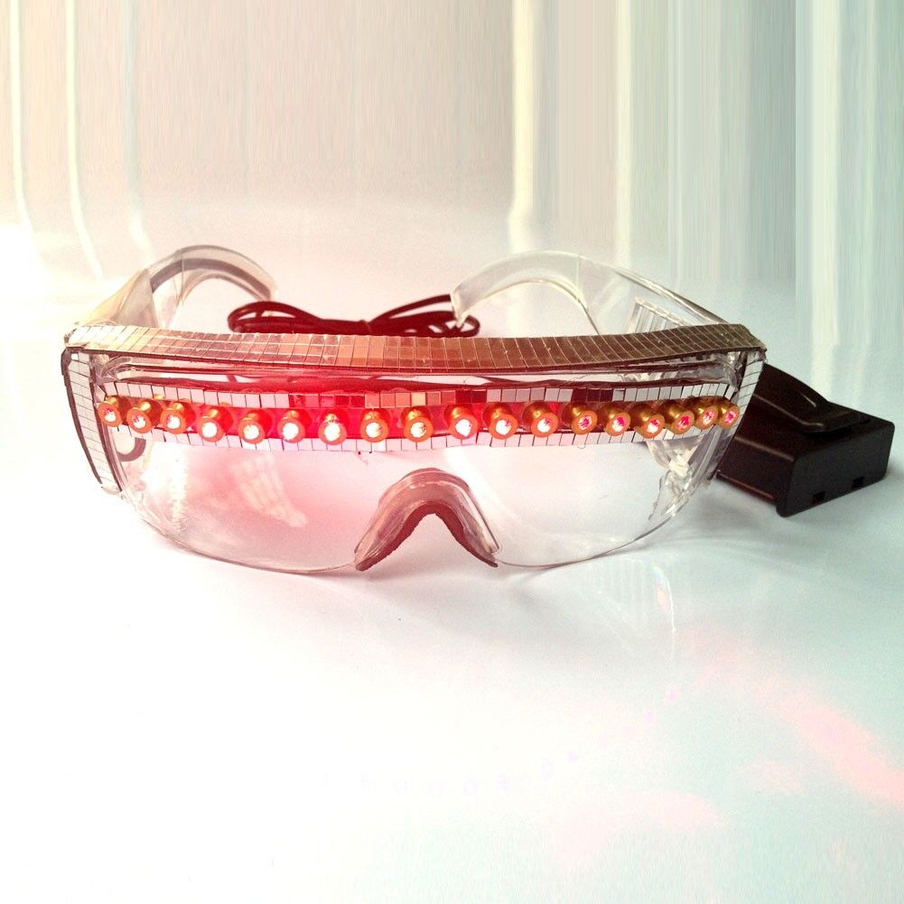 Powerful RED Light Laser LED Glasses  Night-club Party Perform Laser Eyeglass - Fresh Stock Dated February 2026