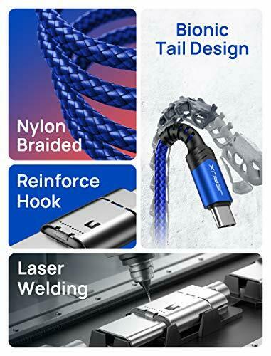 USB Type C Cable 3A Fast Charging [2-Pack 6.6ft], JSAUX USB-A to 6.6ft, Blue - Fresh Stock Dated February 2026