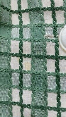 Vintage 50's GREEN & WHITE PLAID BUTTON FRONT FULL SKIRT - Waist 24 inches - Fresh Stock Dated February 2026