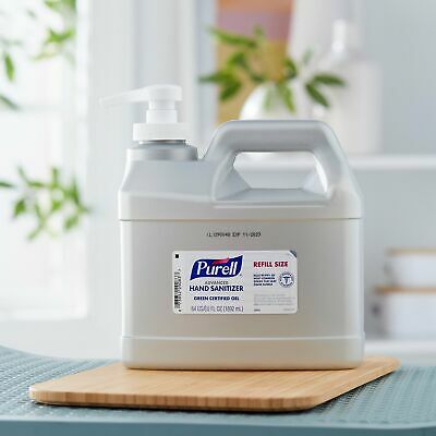 Purell Advanced Green Certified Gel Hand Sanitizer 64 oz. Refill Bottle 1 Each - Fresh Stock Dated February 2026