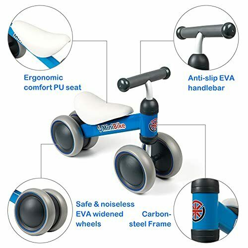 Baby Balance Bike Toddler Tricycle Bike No Pedals 10-24 Months Ride-on Blue - Fresh Stock Dated February 2026