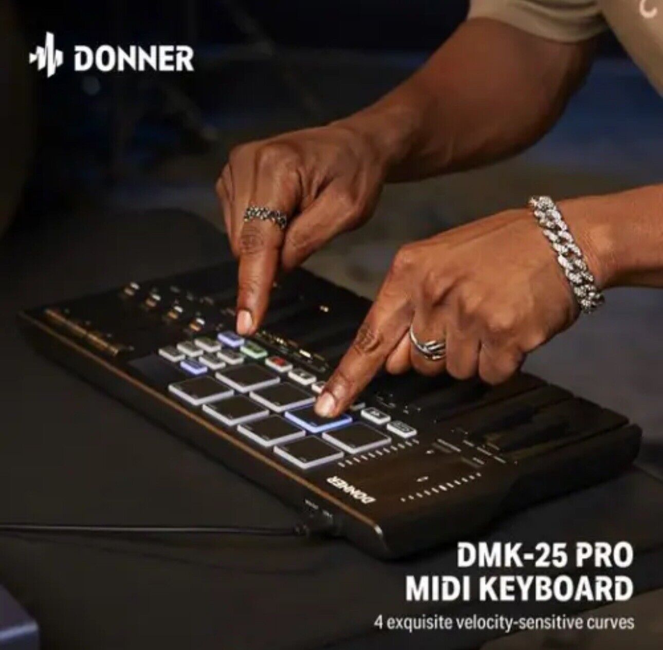 🎹 Donner USB-C MIDI Keyboard DJ Controller OLED 25 Key 8 Drum Pads Touch Bar - Fresh Stock Dated February 2026