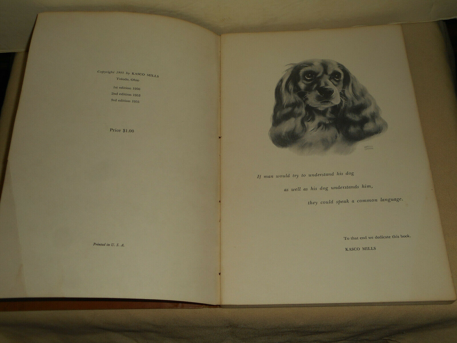 Vintage KASCO MILLS Dog Owners Guide Book 1955 Funny Informative Illustrated - Fresh Stock Dated December 2025