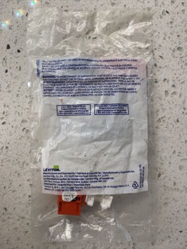 Qty 6 Leviton 161110-R06 Extreme Cat6 Connector Modular Jack, Orange - Fresh Stock Dated December 2025