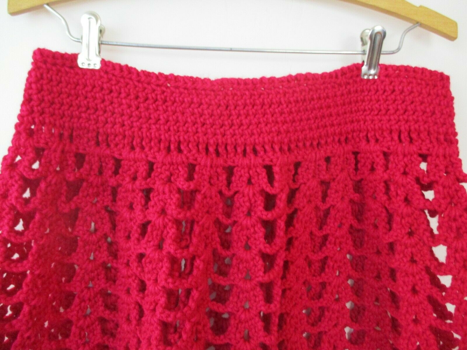 Crochet handmade skirt fringe vintage bright pink - Fresh Stock Dated February 2026