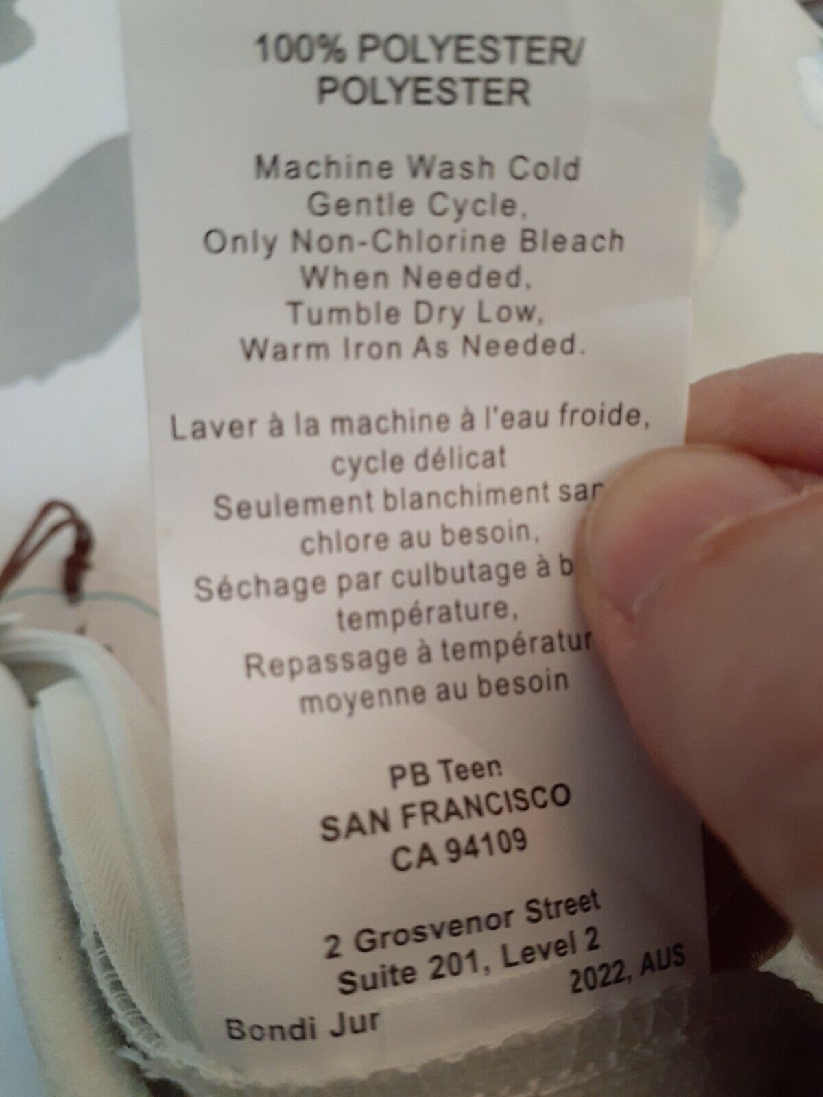 NWT Pottery Barn Teen Junk Gypsy Metallic Faux Cowhide Pillow Cover - Fresh Stock Dated February 2026