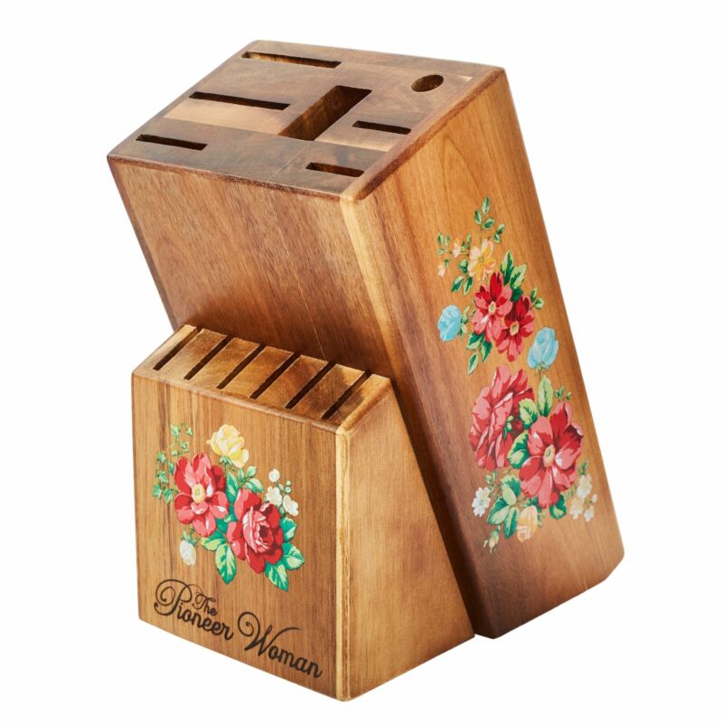 The Pioneer Woman Cowboy Rustic 14-Piece Forged Cutlery Knife Block Set NEW - Fresh Stock Dated December 2025