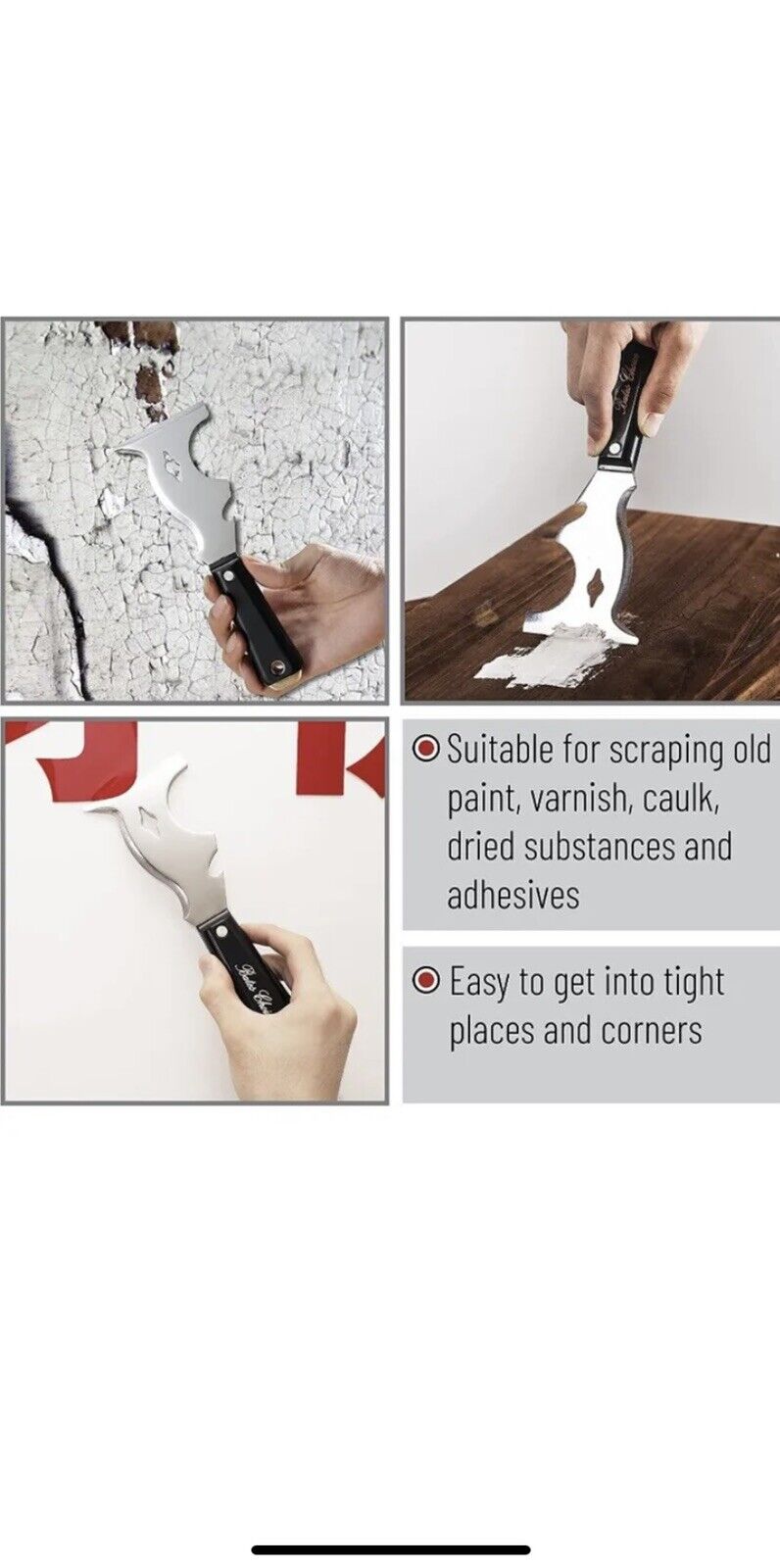 10 in 1 Paint Scraper for Wood, Painters Knife, Painting, Spackle Tool - Fresh Stock Dated February 2026