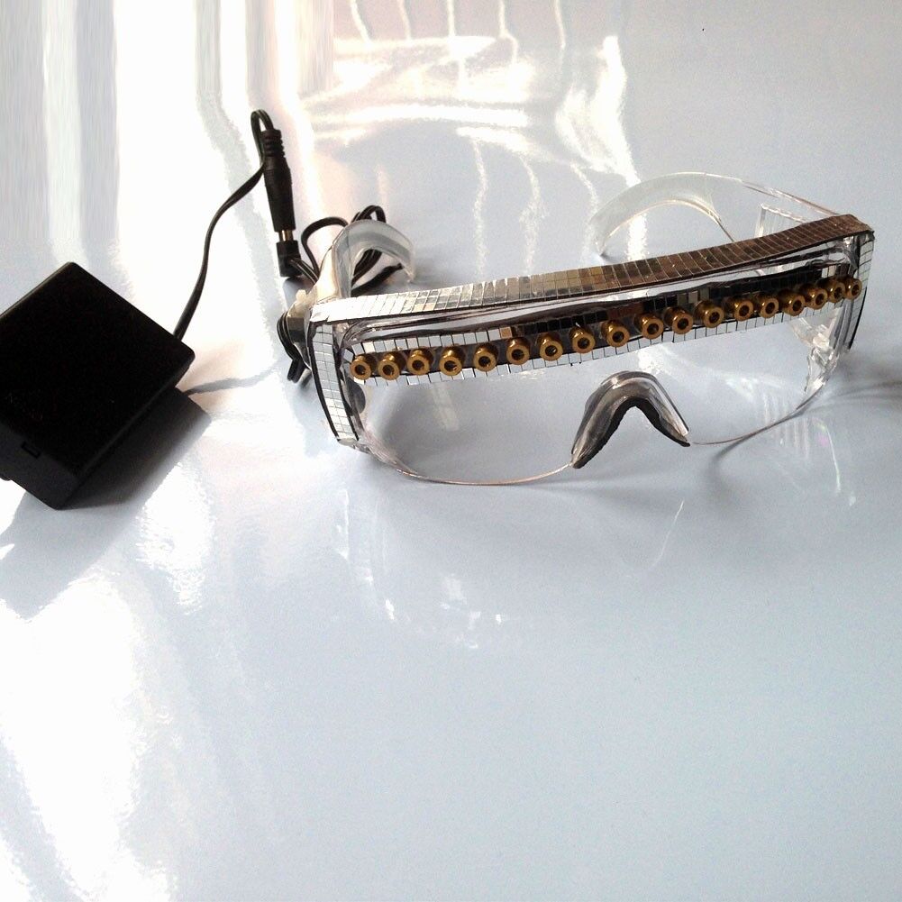 Powerful RED Light Laser LED Glasses  Night-club Party Perform Laser Eyeglass - Fresh Stock Dated February 2026