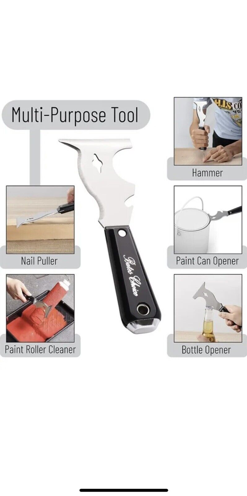 10 in 1 Paint Scraper for Wood, Painters Knife, Painting, Spackle Tool - Fresh Stock Dated February 2026