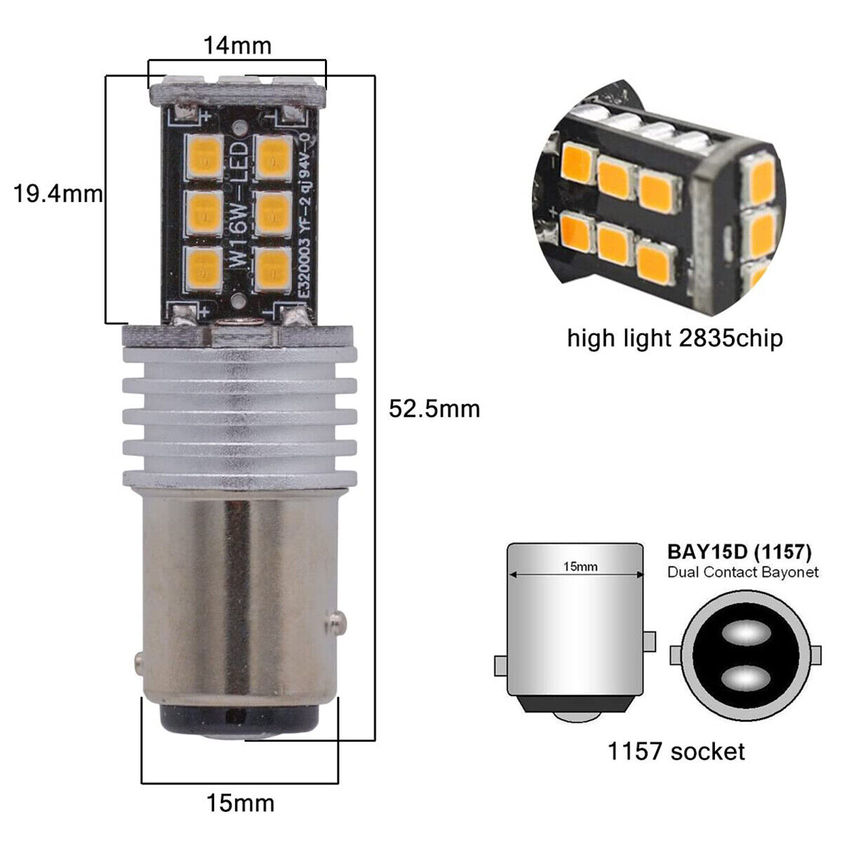 For Honda CRF250L CTX700 CTX700N 2X P21/5W 1157 - LED Front Turn Signal Light US - Fresh Stock Dated February 2026