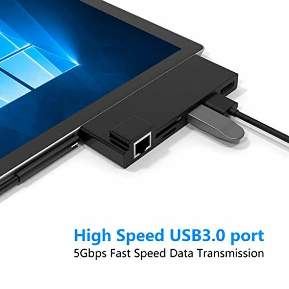Microsoft Surface Pro 4 Pro 5 USB 3.0 Hub Docking Station 1000Mbps Ethernet Port - Fresh Stock Dated February 2026