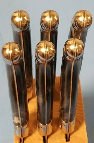 Laguiole Jean Dubose Steak Knives Set of 6. Dark Blue and White Handles. Signed - Fresh Stock Dated December 2025