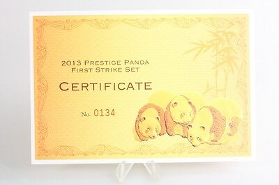 2013 CHINA 1.9 OZ PURE GOLD PANDA PRESTIGE 6 COINS SET PCGS MS 70 FIRST STRIKE - Fresh Stock Dated February 2026