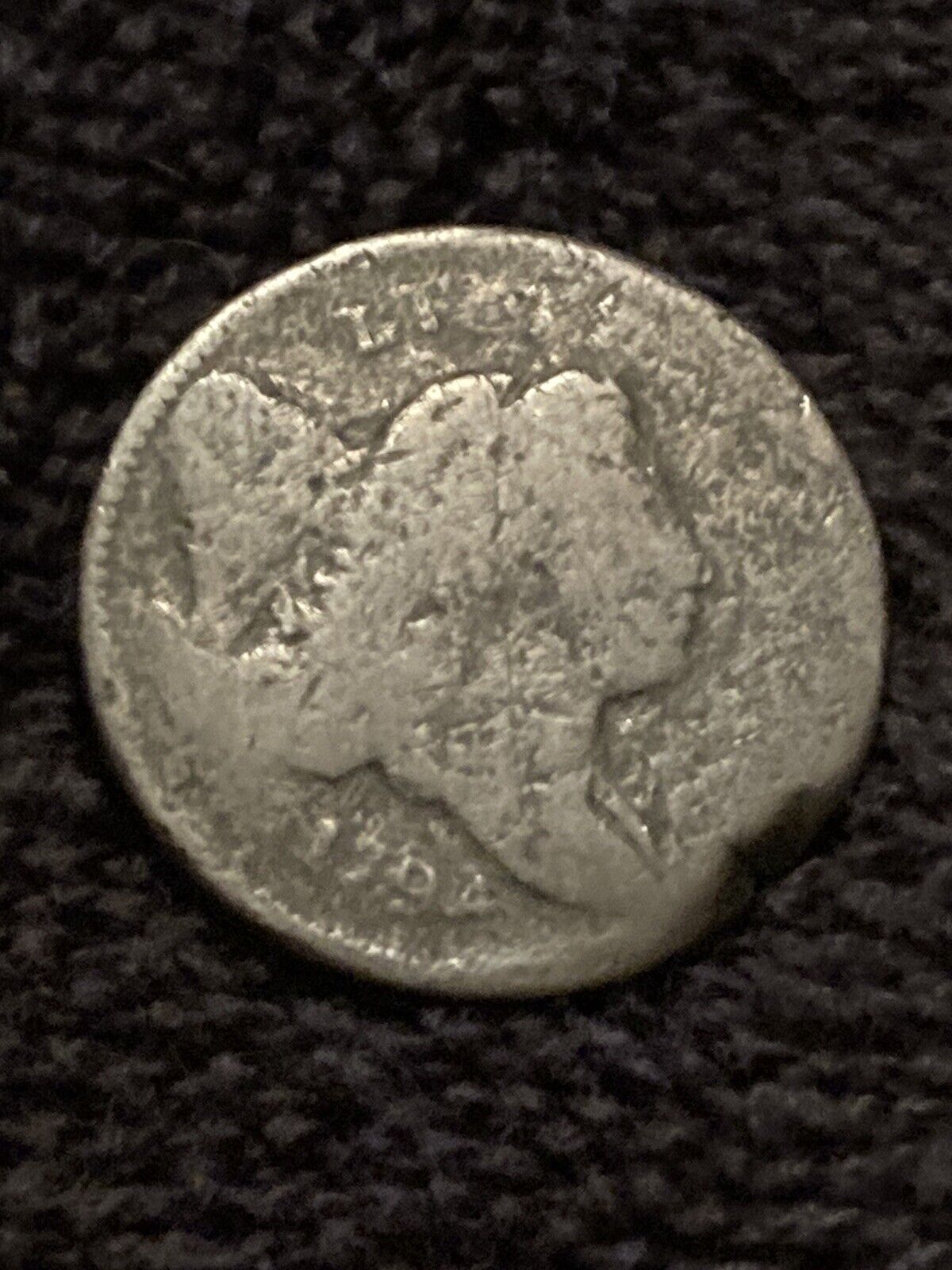 1794 liberty cap half cent 1/2c C-4A R-3 Error RagClip Clipped planchet Edge Lrt - Fresh Stock Dated February 2026