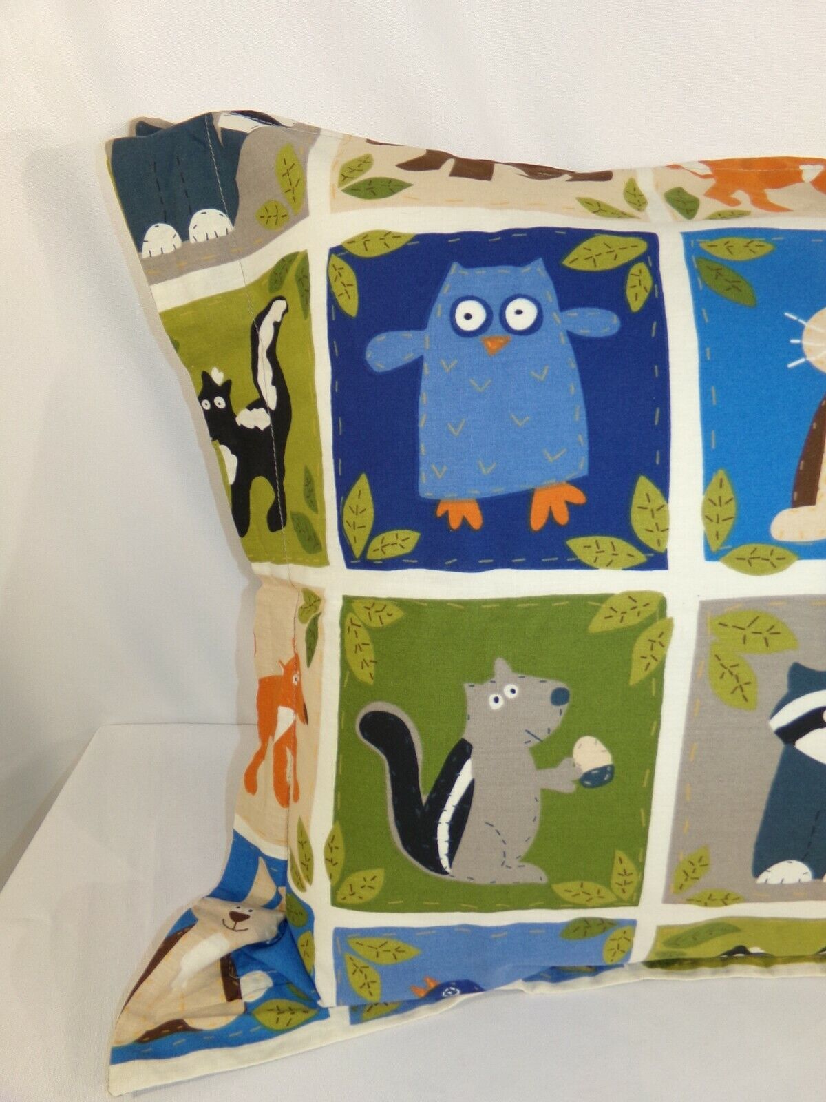One 1 GREEN GORILLA Green Blue STANDARD PILLOW SHAM Kids Organic Cotton Animals - Fresh Stock Dated February 2026