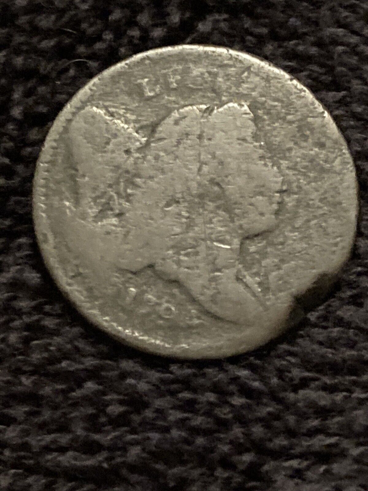 1794 liberty cap half cent 1/2c C-4A R-3 Error RagClip Clipped planchet Edge Lrt - Fresh Stock Dated February 2026