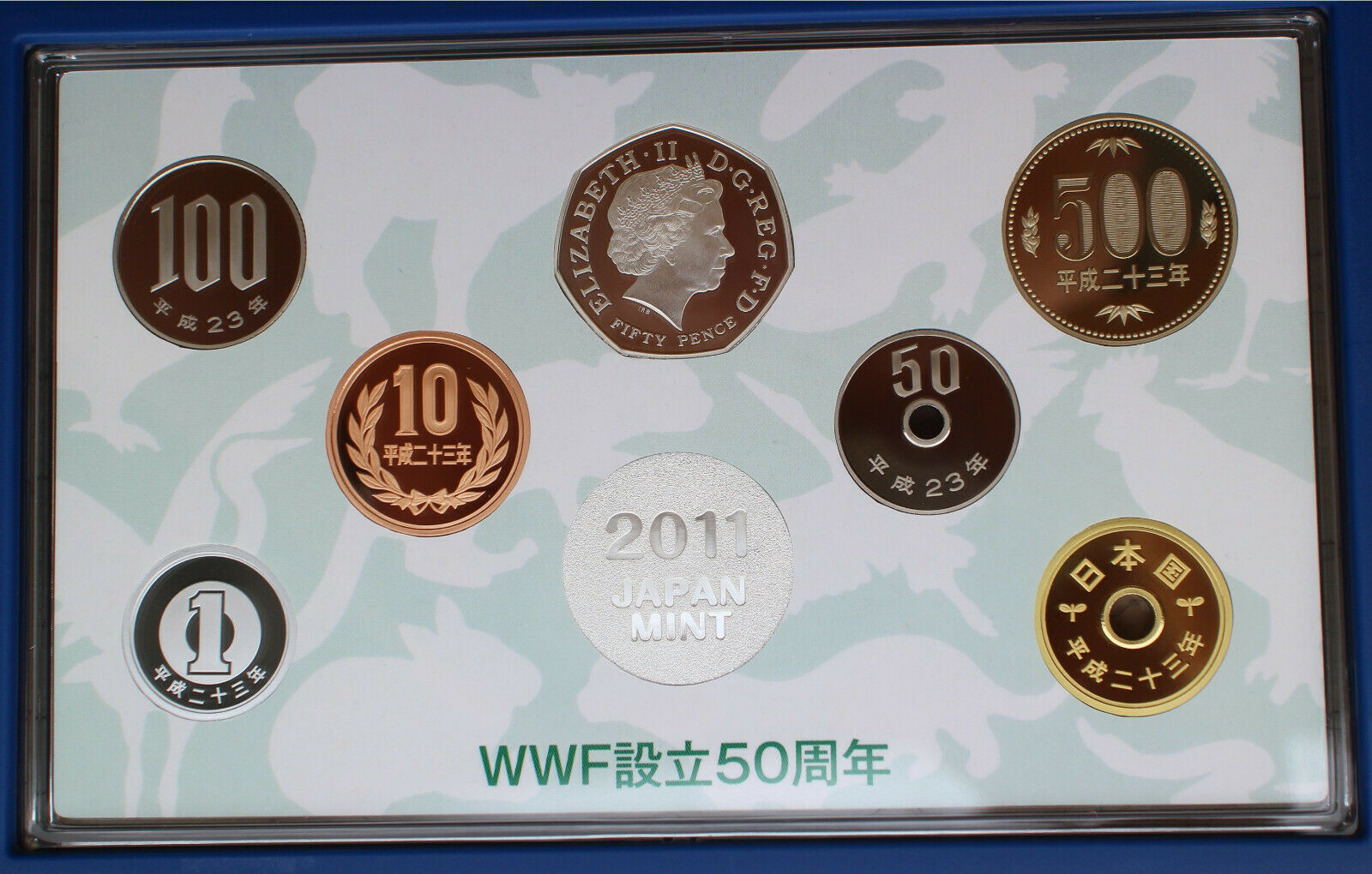 2011 Japan Proof Coins Set - 50th WWF - Fresh Stock Dated February 2026