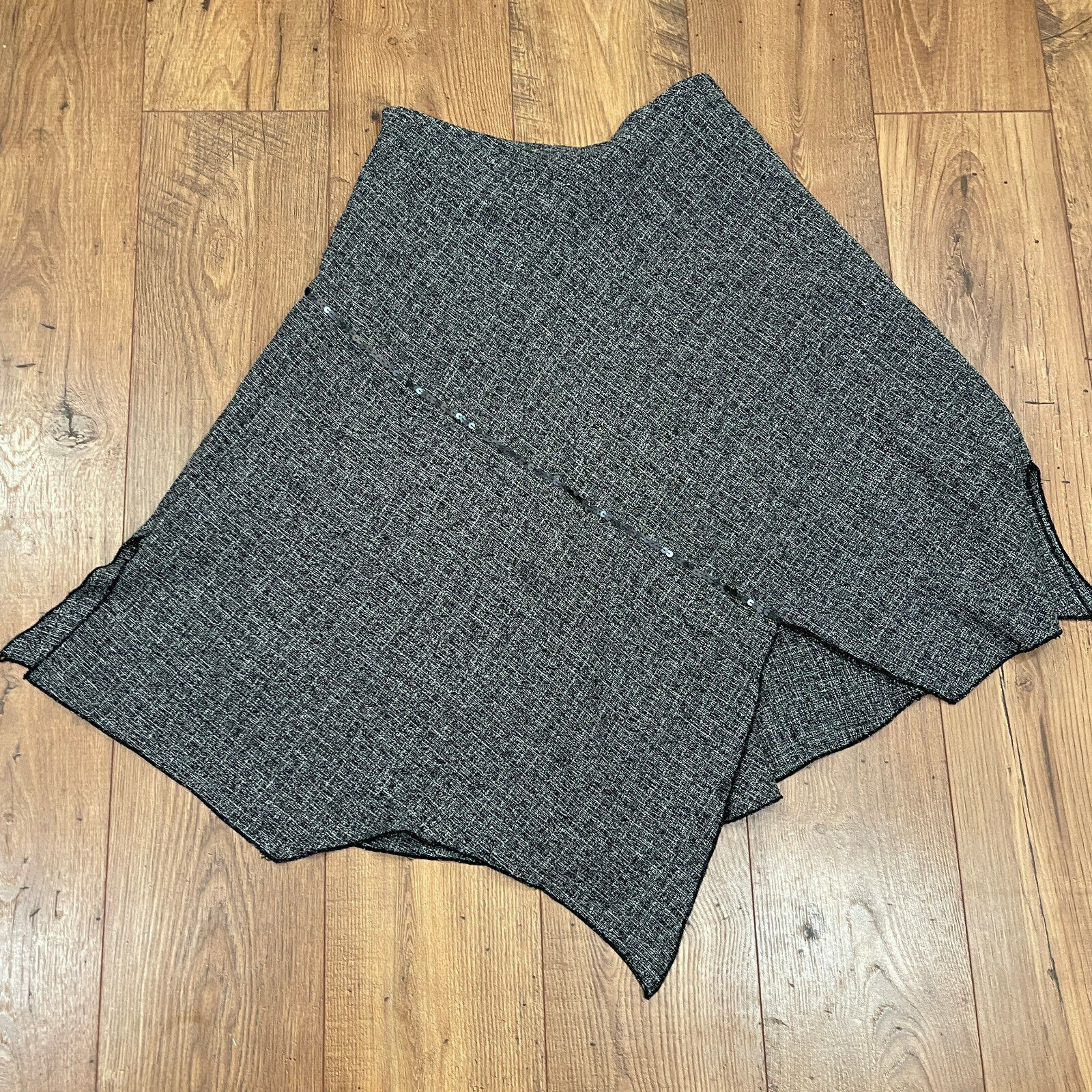 Vtg Central Falls Women's Skirt Sz 4 black White Asymmetrical - Fresh Stock Dated March 2026