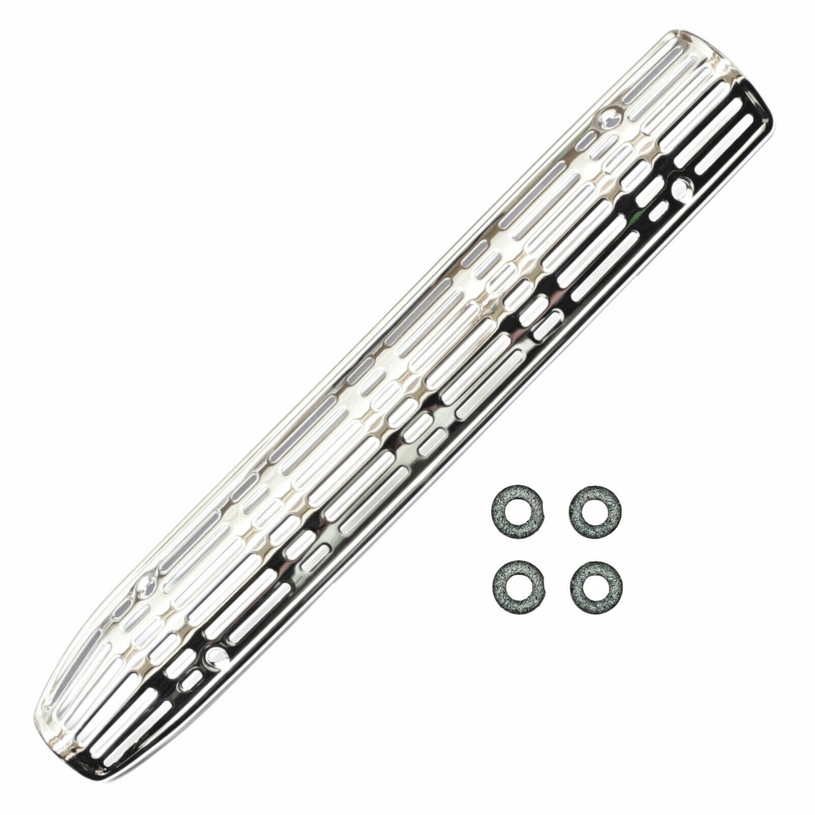 Honda CT90 Trail 90 Boomerang Rear Exhaust Heat Shield Set 66-69 Muffler Pipe - Fresh Stock Dated February 2026