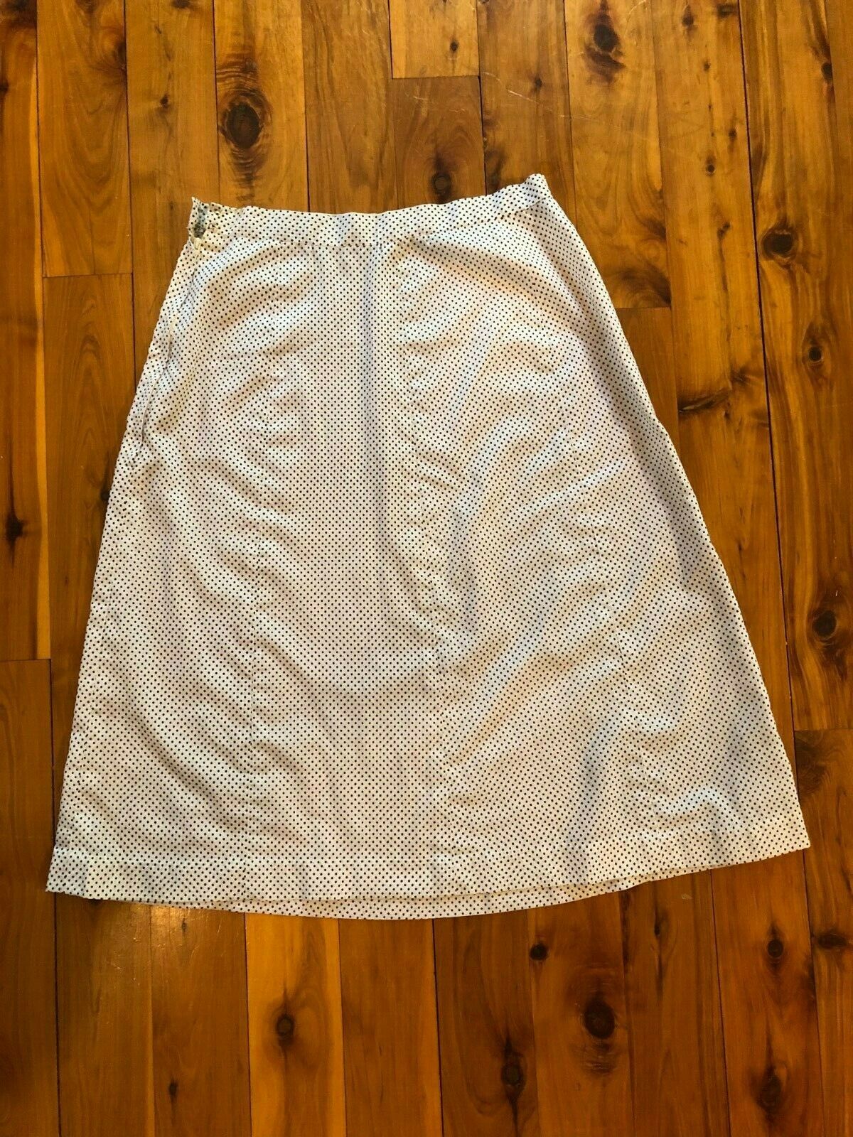 VINTAGE  Handmade Black and White Dotted Swiss Dot Skirt Size Small - Fresh Stock Dated February 2026