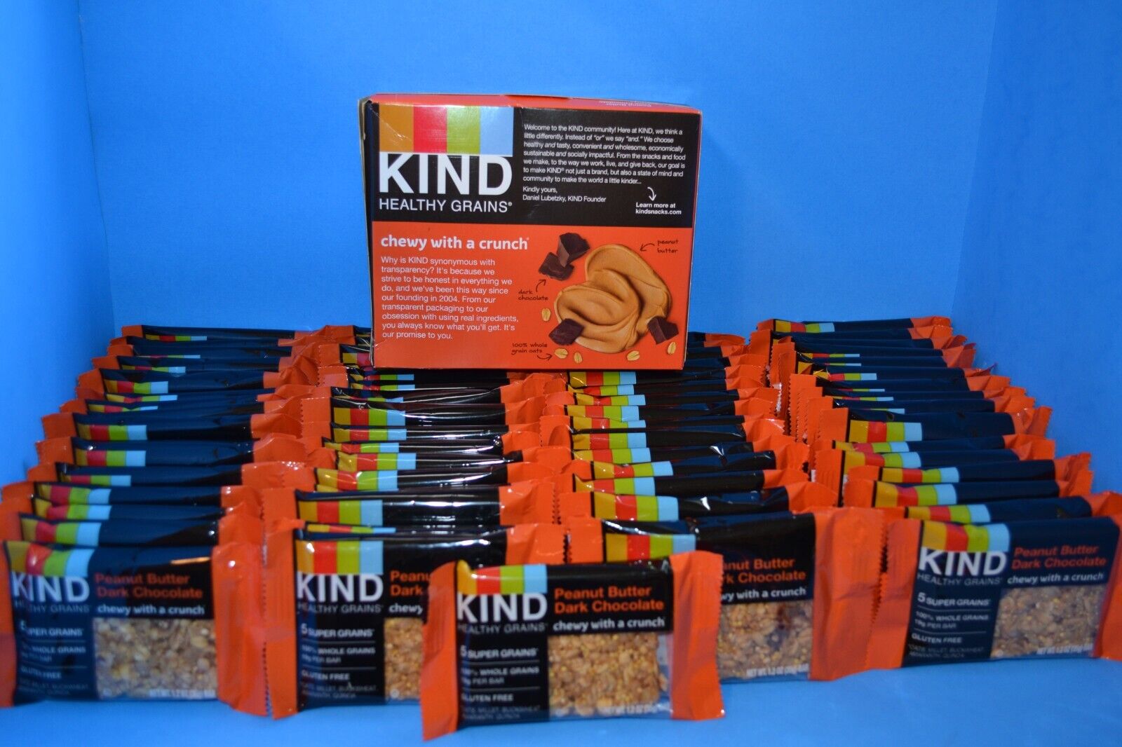 Lot Of 70 KIND Healthy Grains Bar Peanut Butter Dark Chocolate 1.2 oz BB 01/2023 - Fresh Stock Dated February 2026