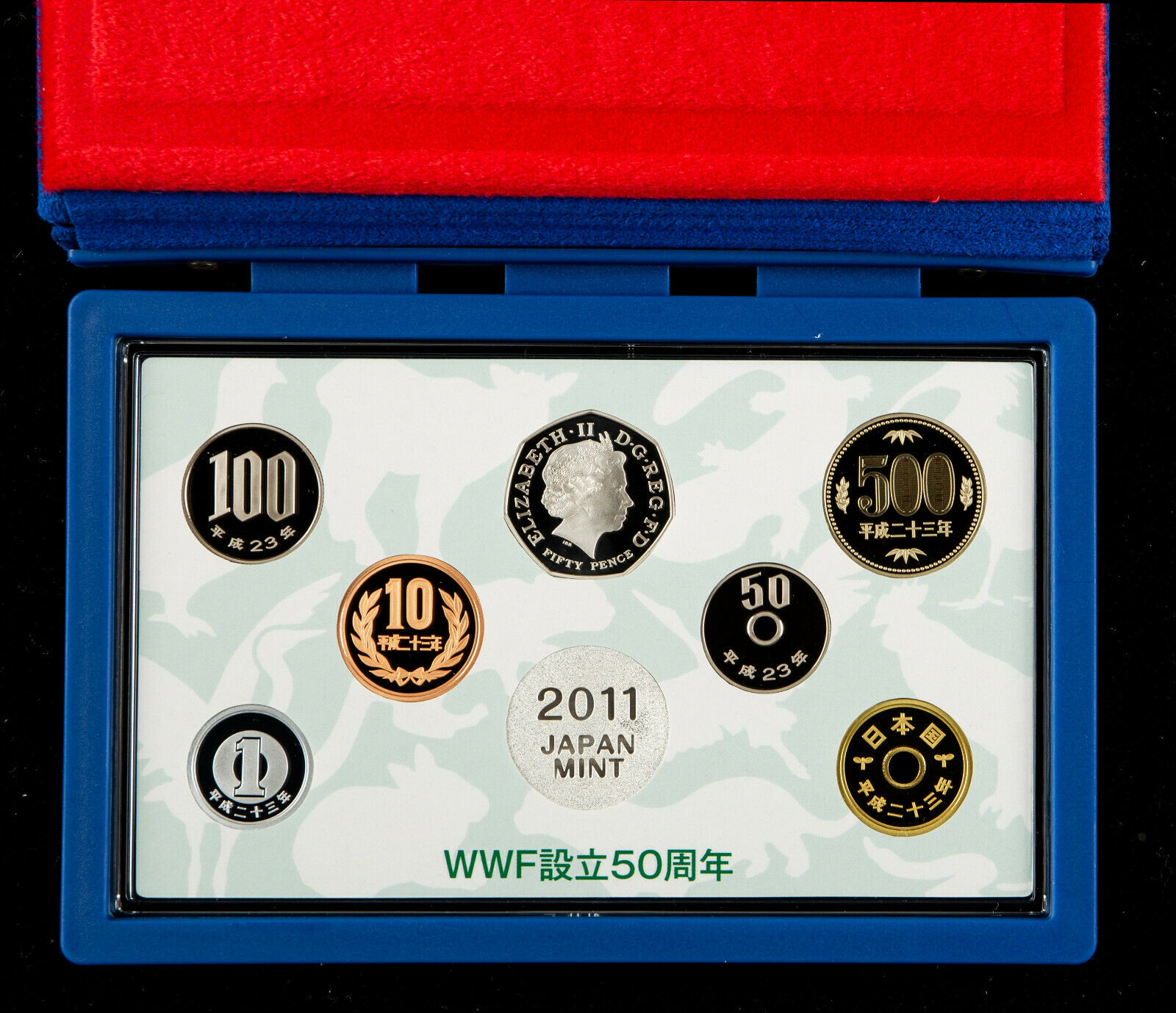 2011 Japan Proof Coins Set - 50th WWF - Fresh Stock Dated February 2026