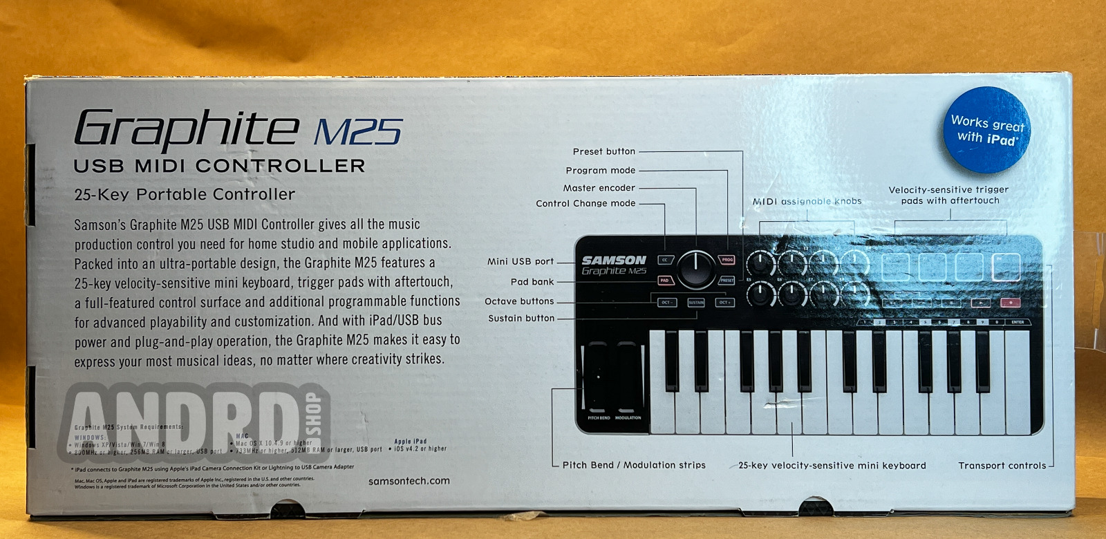 Samson Graphite M25 Mini USB MIDI Controller Barely Used, Perfect Condition - Fresh Stock Dated February 2026