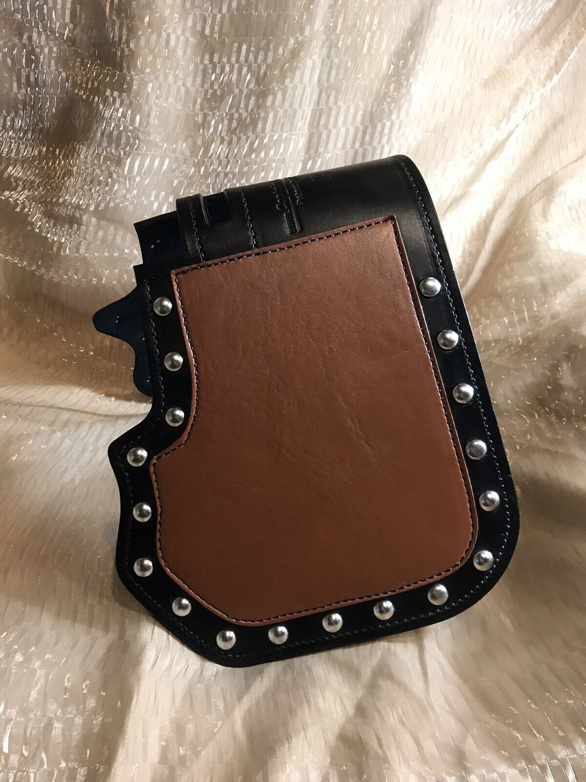 Harley Davidson Captain Itch Heat Shield Black and Brown Double w/Studs HC84 - Fresh Stock Dated February 2026
