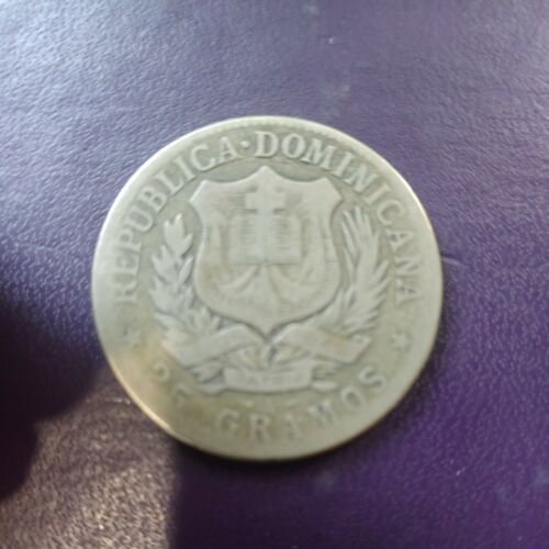 1897-A Dominican Republic 1 Peso 25 Grams Silver Coin- Rare. KM #16. - Fresh Stock Dated February 2026