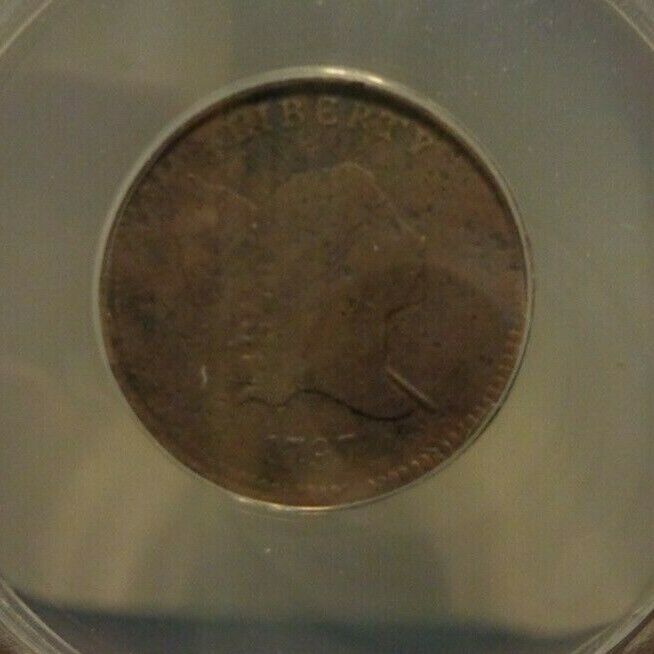 1797  ANACS VG 8 Details Liberty Cap Half Cent Coin 1/2c Plain Edge - Fresh Stock Dated February 2026