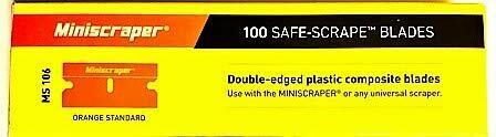 Plastic Razor Scraper Blades Double Edged (1 Pack) - Fresh Stock Dated February 2026