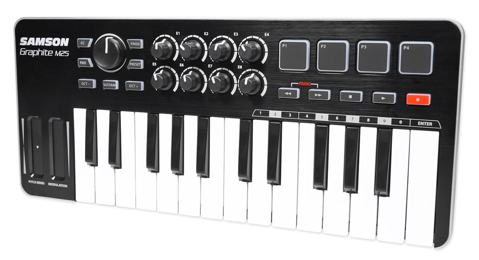 Samson Graphite M25 25-Key USB MIDI DJ Keyboard Controller For PC, MAC SAKGRM25 - Fresh Stock Dated February 2026
