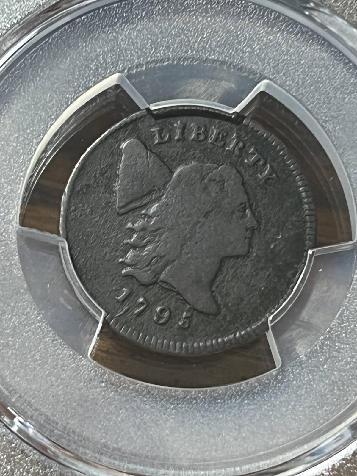 1795 P Half Cents Liberty Cap, PCGS VG Details Environmental Damage LE Punctuate - Fresh Stock Dated February 2026