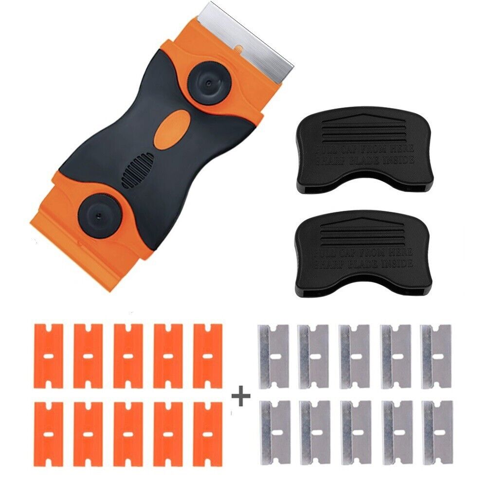 Paint Scraper Glass Clean Double Edge Razor Blade Sticker Removal Tool - Fresh Stock Dated December 2025