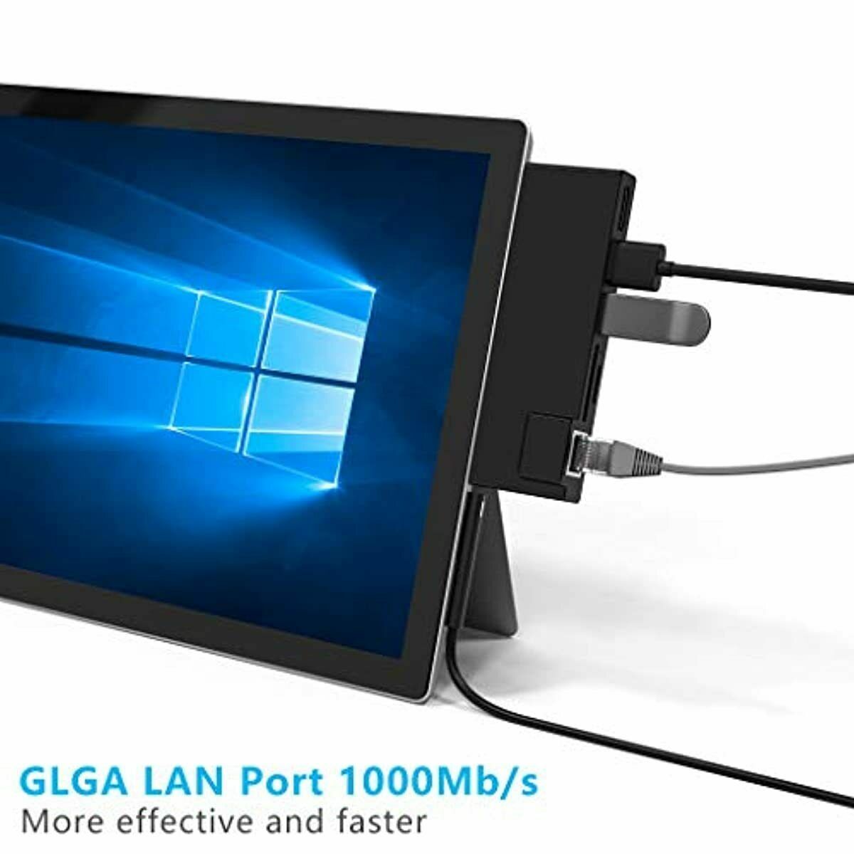 Microsoft Surface Pro 4 Pro 5 USB 3.0 Hub Docking Station 1000Mbps Ethernet Port - Fresh Stock Dated February 2026