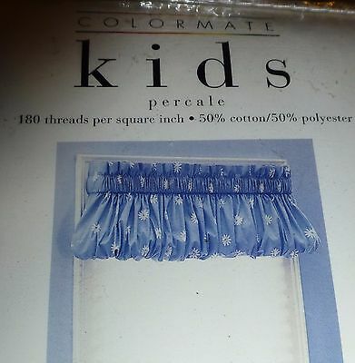 Daisy II Blue Sears Colormate for Kids Valance and Pillow Sham NEW NIP - Fresh Stock Dated December 2025