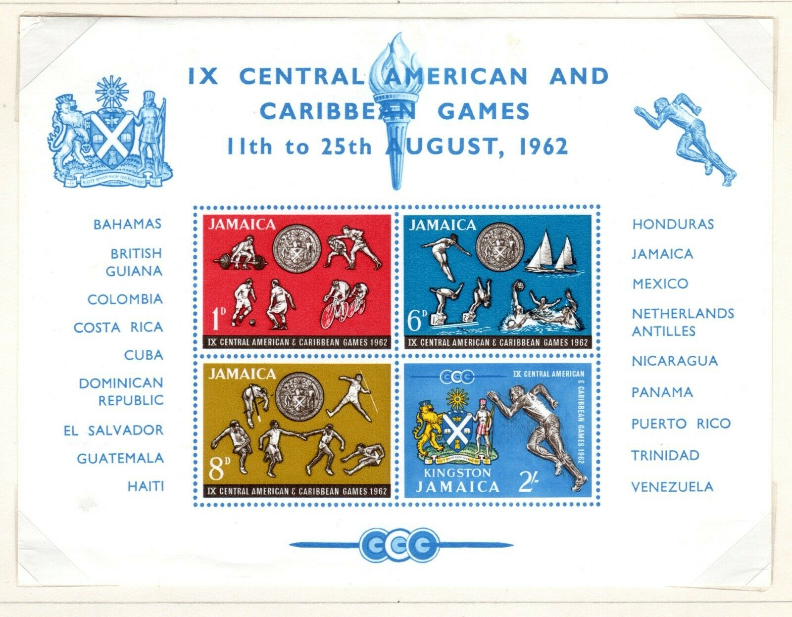 Jamaica Scott 197//247 Used on 2 Album Pages Issued 1962-1965 - Fresh Stock Dated December 2025