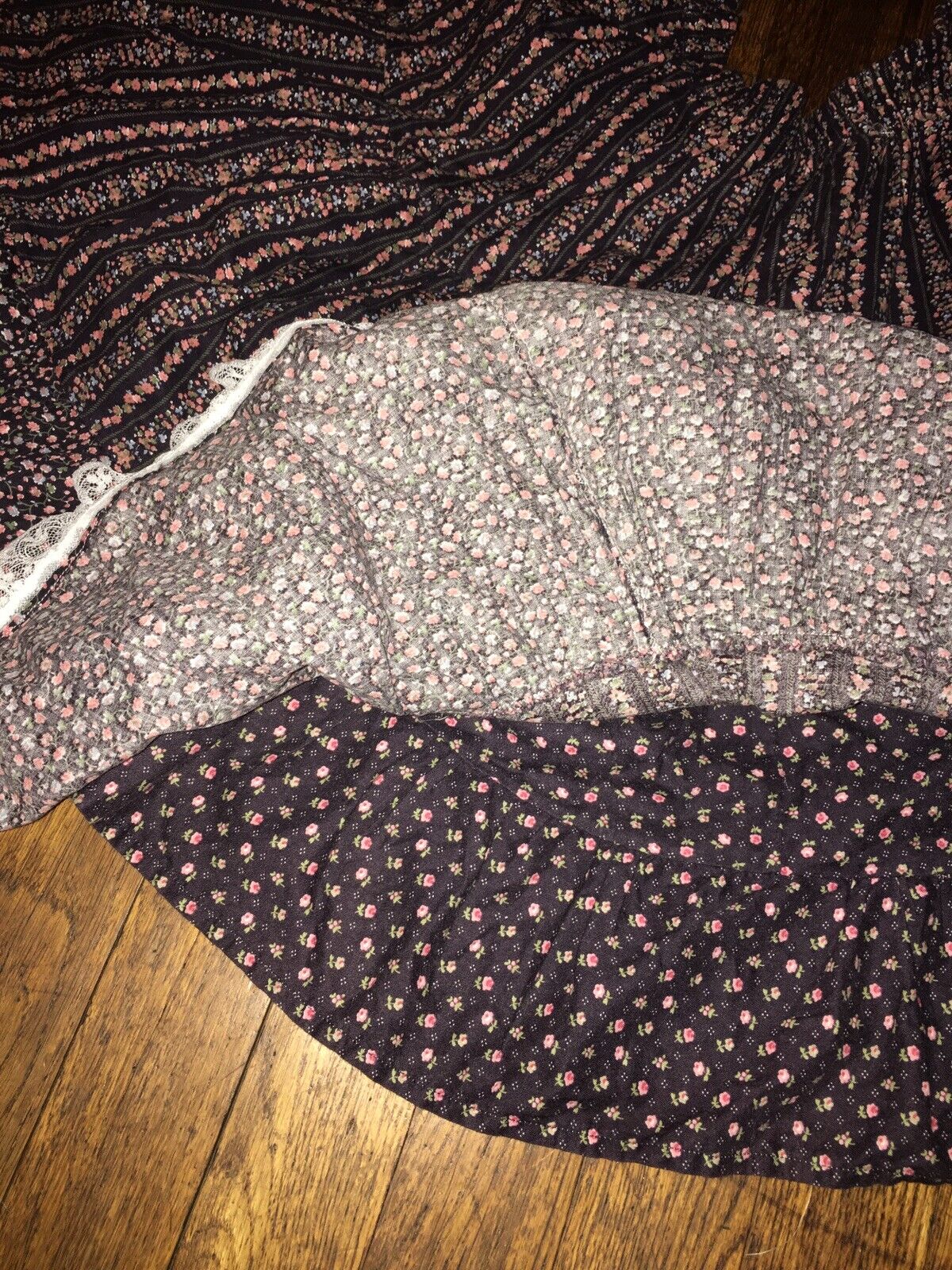 Vintage Gunne Sax Style  Floral Prairie Tiered Ruffled Calico  SKIRT - Fresh Stock Dated March 2026