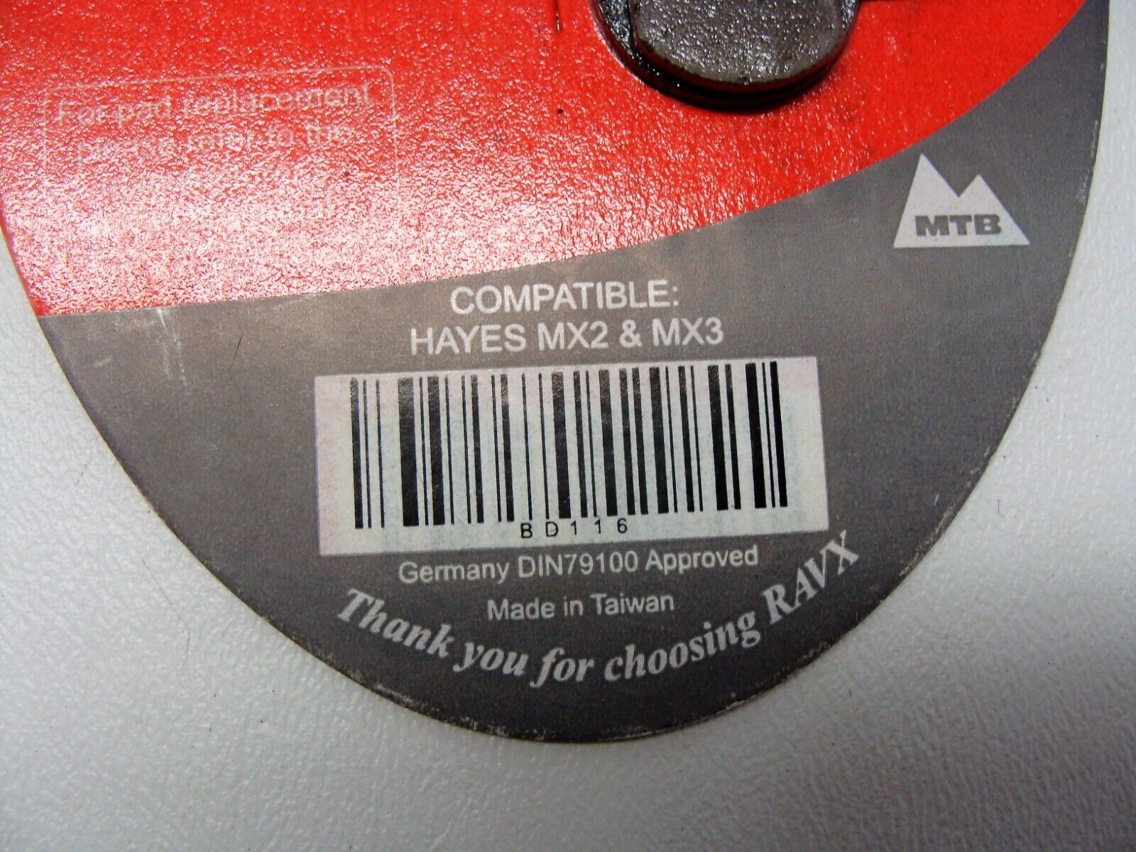~ 2 New Pairs RAV X Design BD116 Brake Blocks HAYES MX2 & MX3 Disc Brake Pads ~ - Fresh Stock Dated February 2026