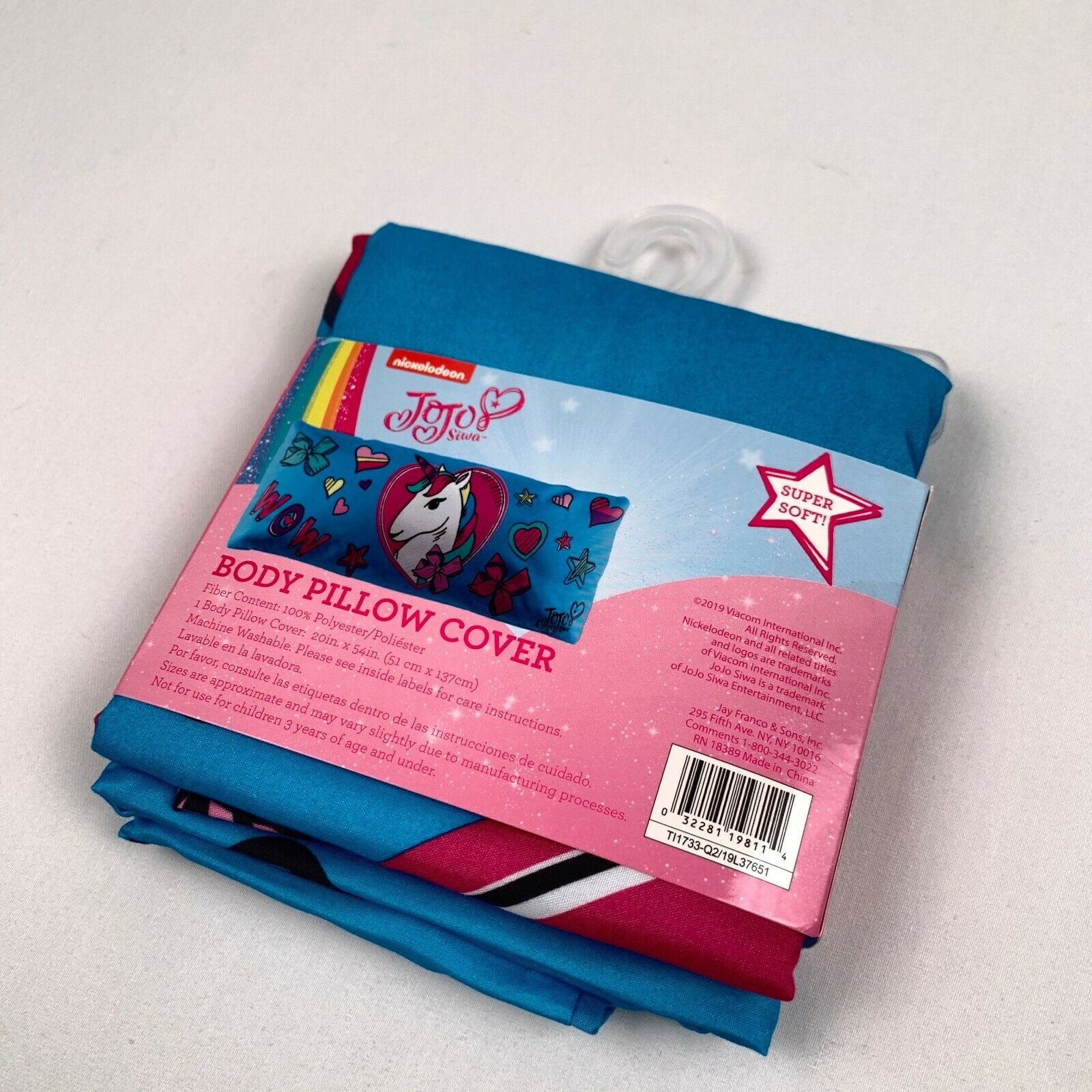 JoJo Siwa Unicorn Body Pillow Cover Super Soft Pillow 20