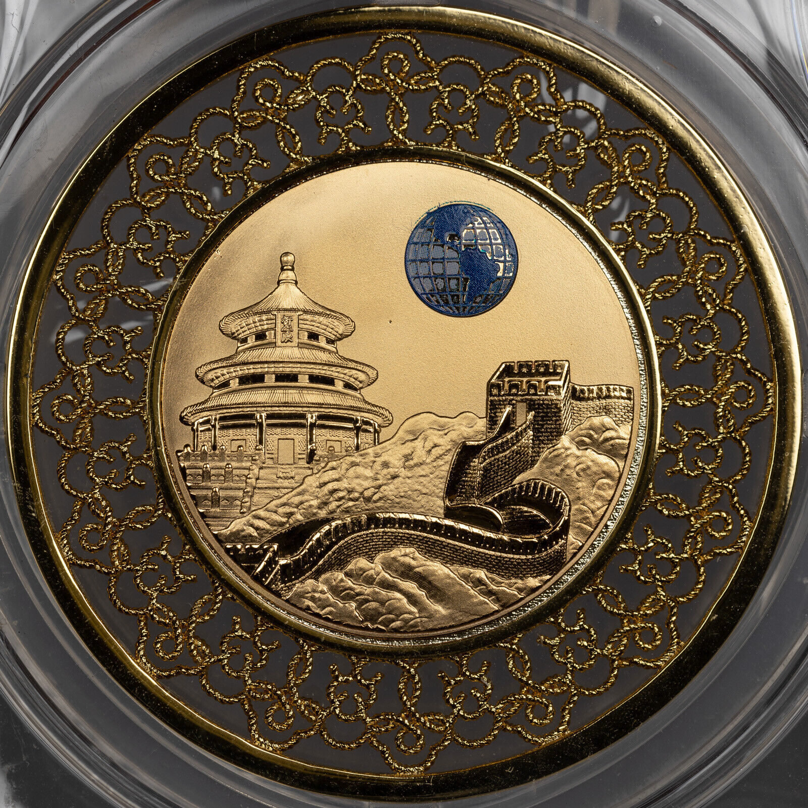A PAIR 2020 CHINA 50mm Cu FILAMENT ENAMEL PANDA MEDAL GREAT WALL MOON FESTIVAL - Fresh Stock Dated February 2026