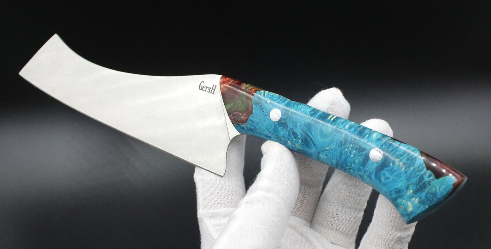 Blue Lagoon Chef - USA Made Custom Knives ELMAX Stainless Steel Custom Handle - Fresh Stock Dated December 2025