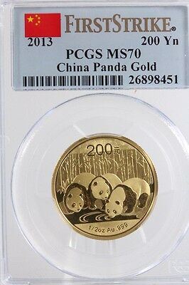 2013 CHINA 1.9 OZ PURE GOLD PANDA PRESTIGE 6 COINS SET PCGS MS 70 FIRST STRIKE - Fresh Stock Dated February 2026