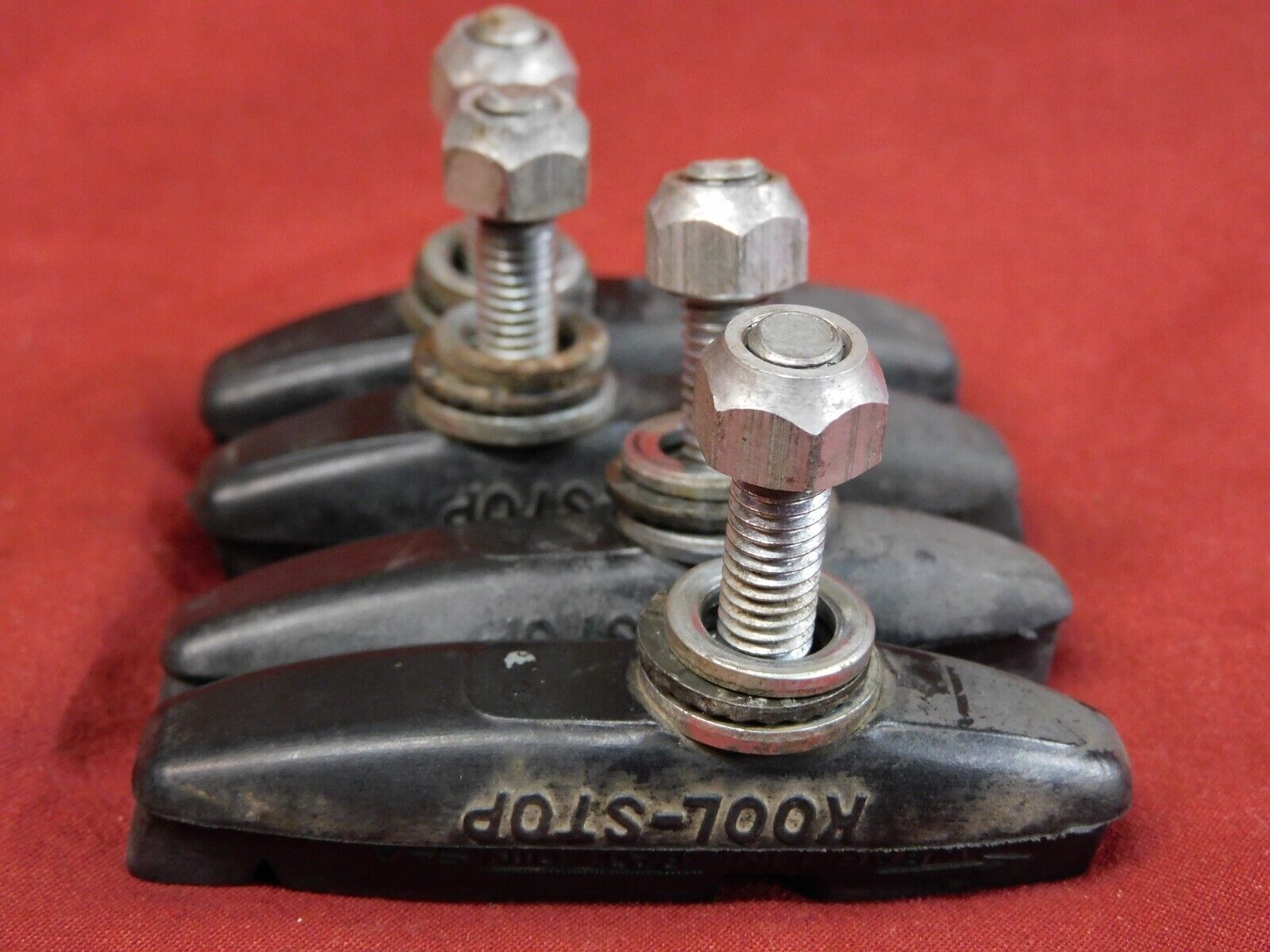 Vintage Set of 4 Kool Stop Threaded stud Brake Shoes Road MTB BMX - Fresh Stock Dated February 2026
