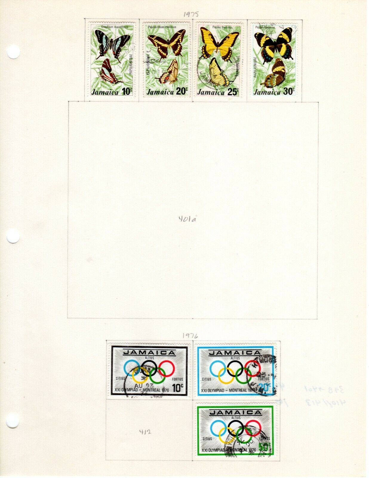 Jamaica Scott 383//444 Mostly Used on 4 Album Pages Issued 1974-1978 - Fresh Stock Dated December 2025