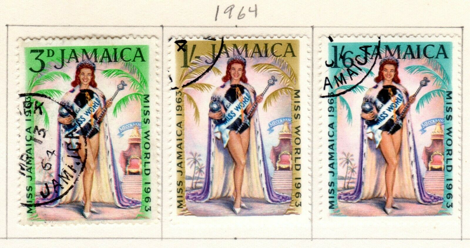 Jamaica Scott 197//247 Used on 2 Album Pages Issued 1962-1965 - Fresh Stock Dated December 2025