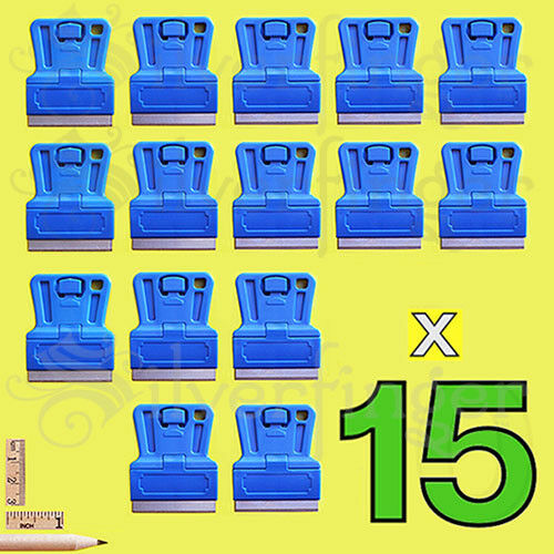5—20pc MINI RAZOR BLADE SCRAPERS • Single Edge Razor Paint Scraper Holder Handle - Fresh Stock Dated December 2025