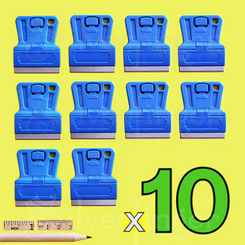 5—20pc MINI RAZOR BLADE SCRAPERS • Single Edge Razor Paint Scraper Holder Handle - Fresh Stock Dated December 2025