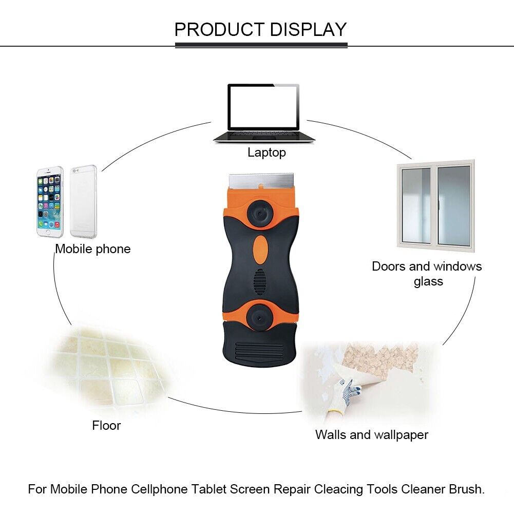 Paint Scraper Glass Clean Double Edge Razor Blade Sticker Removal Tool - Fresh Stock Dated December 2025